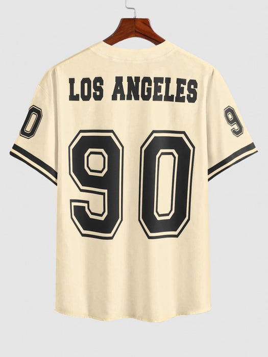 Los Angeles Letter T Shirt And Cargo Shorts - Grafton Collection