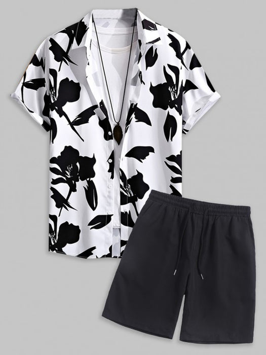 Monochrome Shirt And Basic Bermuda Shorts