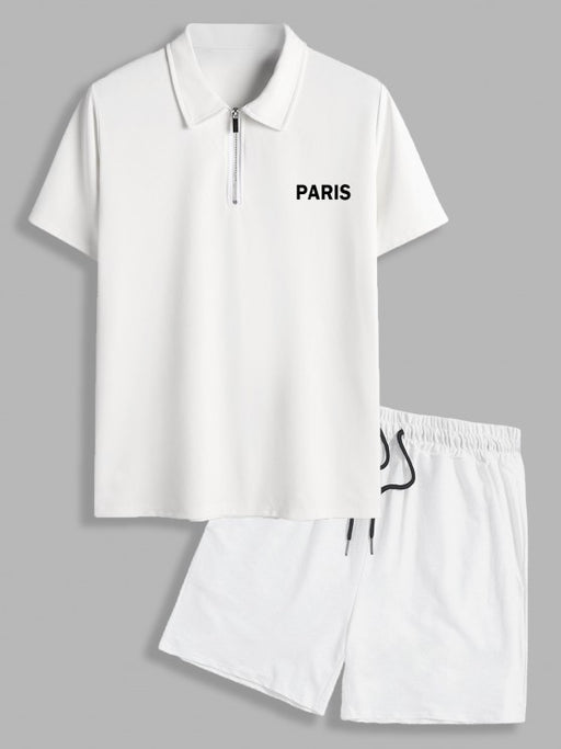 Casual Zip T Shirt And Shorts - Grafton Collection