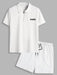 Casual Zip T Shirt And Shorts - Grafton Collection