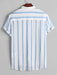 Striped Button Collar Shirt And Shorts - Grafton Collection