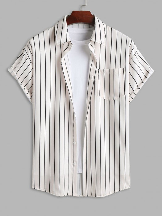 Vertical Stripes Shirt and Shorts Set - Grafton Collection