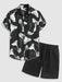 Floral Silky Vacation Shirt And Bermuda Shorts Set - Grafton Collection