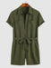 Solid Color Zip Up Turndown Rompers - Grafton Collection