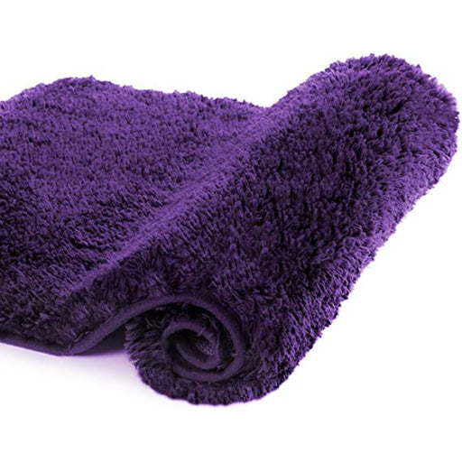 Purple Bathroom Rug Non Slip Bath Mat - Water Absorbent Soft Microfiber Shaggy Bathroom Mat Machine Washable Bath Rug for Bathroom Thick Plush Rugs for Shower - Grafton Collection