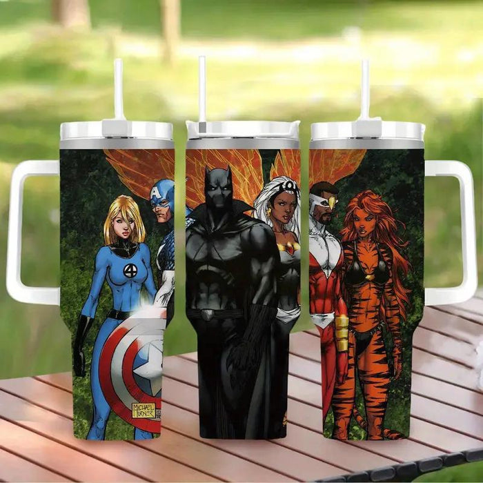 Marvel Captain America And Superheroes Themed Insulated Tumbler