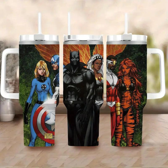 Marvel Captain America And Superheroes Themed Insulated Tumbler