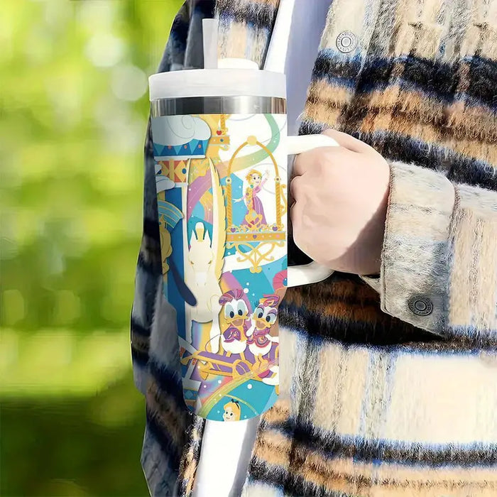 40oz Fairytale Themed Insulated Tumbler With Handle