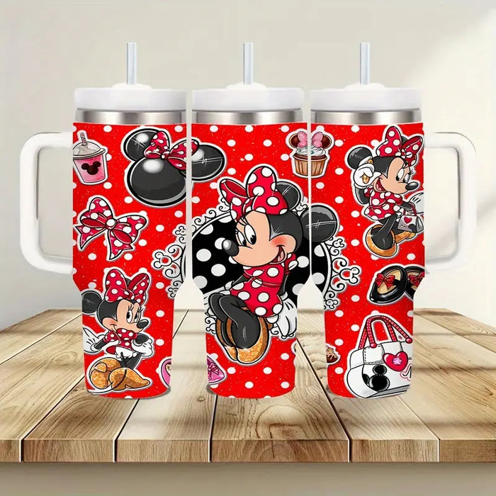 Minnie Design 40oz Tumbler With Handle