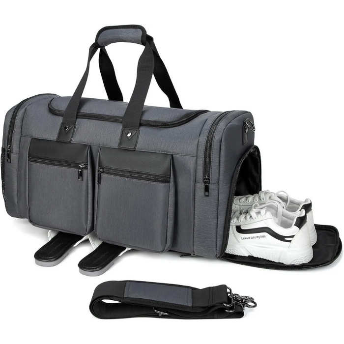 Waterproof Travel Duffel Bag With Shoe Compartment