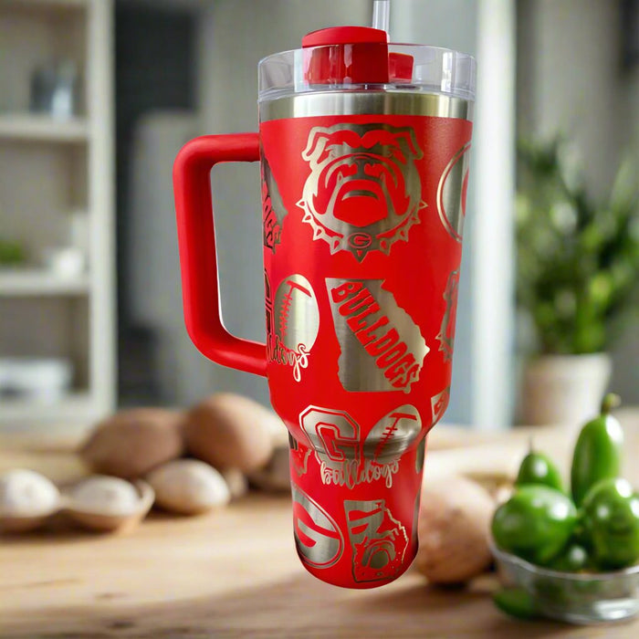 Georgia Bulldogs Engraved 40oz Stanley Tumbler