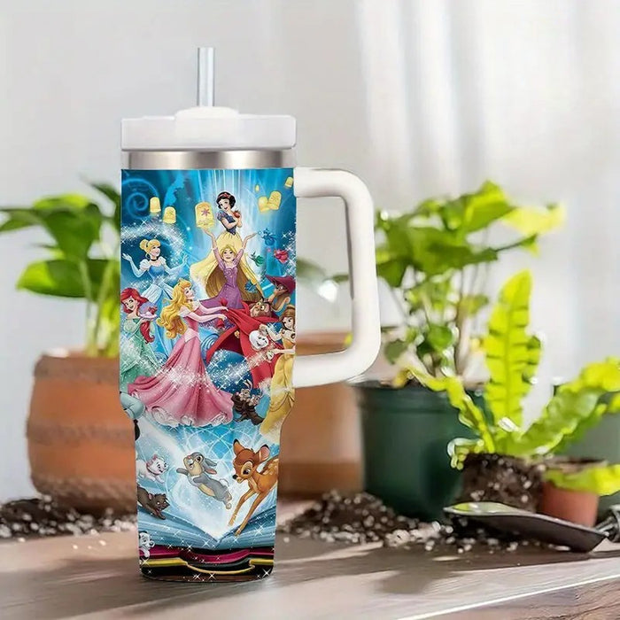 Princess Themed 40oz Insulated Tumbler With Handle