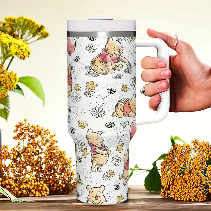 40oz Winnie The Pooh Insulated Tumbler With Straw