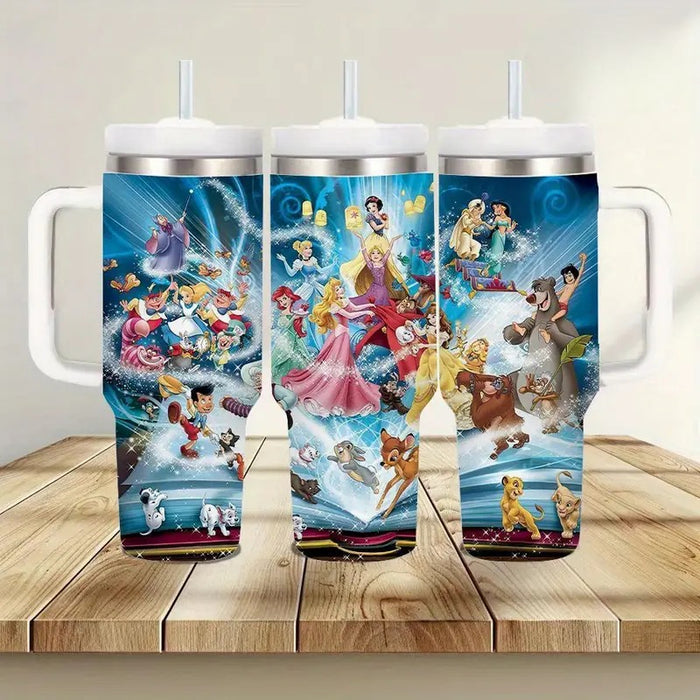 Princess Themed 40oz Insulated Tumbler With Handle