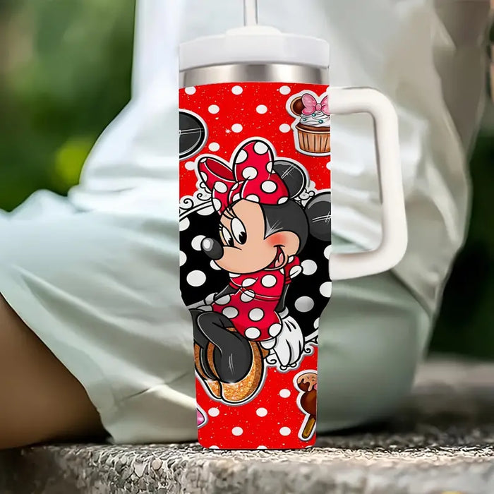 Minnie Design 40oz Tumbler With Handle