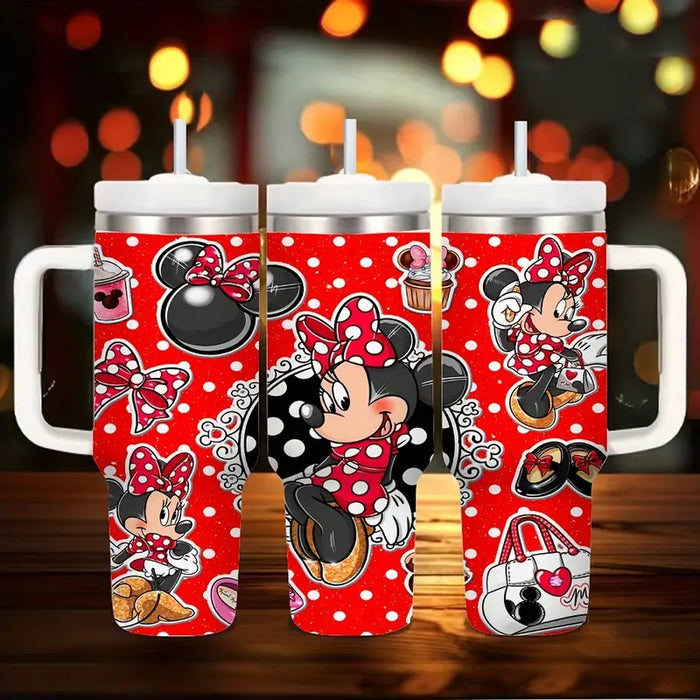 Minnie Design 40oz Tumbler With Handle