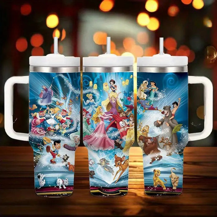 Princess Themed 40oz Insulated Tumbler With Handle