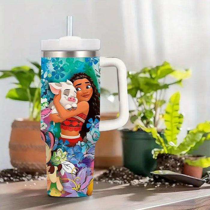 40oz Princess Insulated Tumbler With Straw