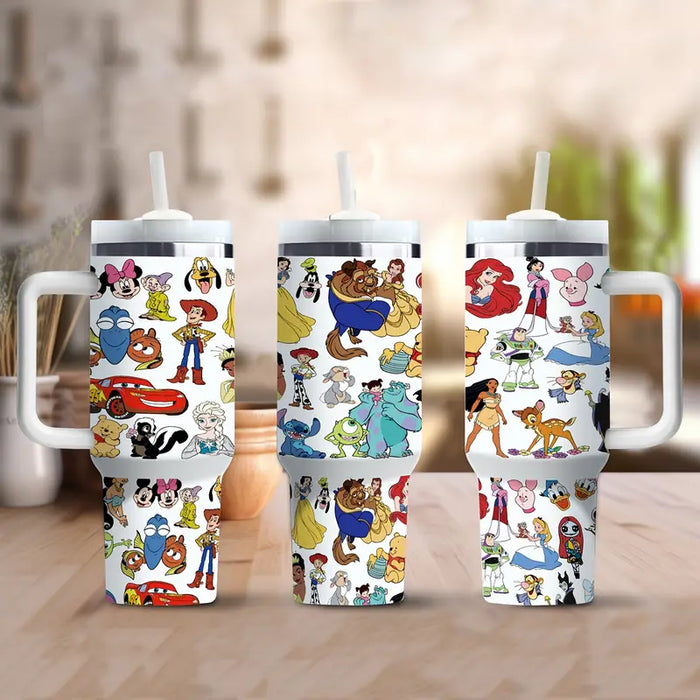 Animated Characters 40oz Insulated Tumbler With Handle