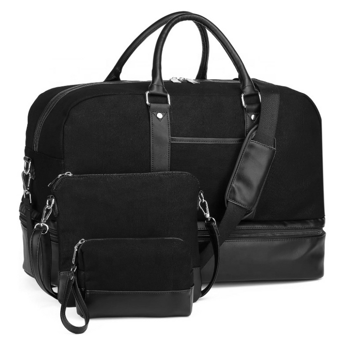 Sleek Travel Duffel Bag With Matching Pouch