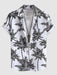 Tropical Tree Print Shirt And Striped Shorts - Grafton Collection