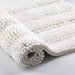 White Stripe Chenille Microfiber Bath Mat Rug- Ultra Soft Thick Absorbent Non Slip Shaggy Plush Floor Rugs for Bathroom, Machine Washable - Grafton Collection