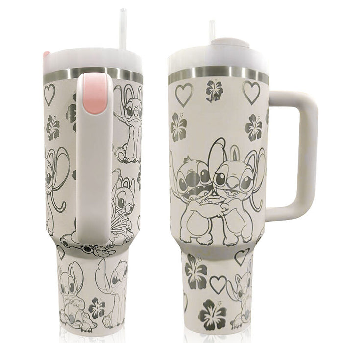 Stitch And Angel Printed Tumbler