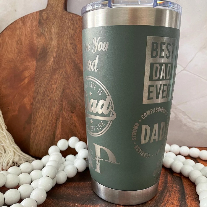 Dad Engraved 20oz Insulated Tumbler With Lid