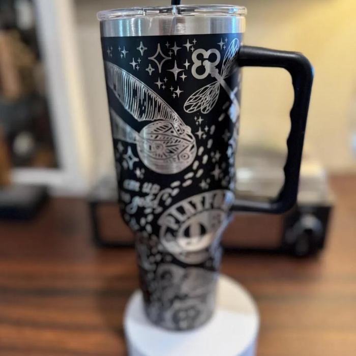 Castle And Stars Engraved 40oz Tumbler