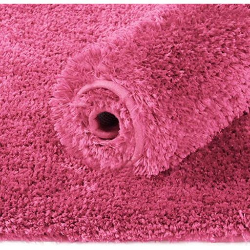 Pink Bathroom Rug Non Slip Bath Mat - Water Absorbent Soft Microfiber Shaggy Bathroom Mat Machine Washable Bath Rug for Bathroom Thick Plush Rugs for Shower - Grafton Collection