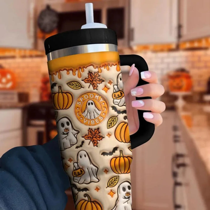 3D Printed Halloween Pumpkin Tumbler