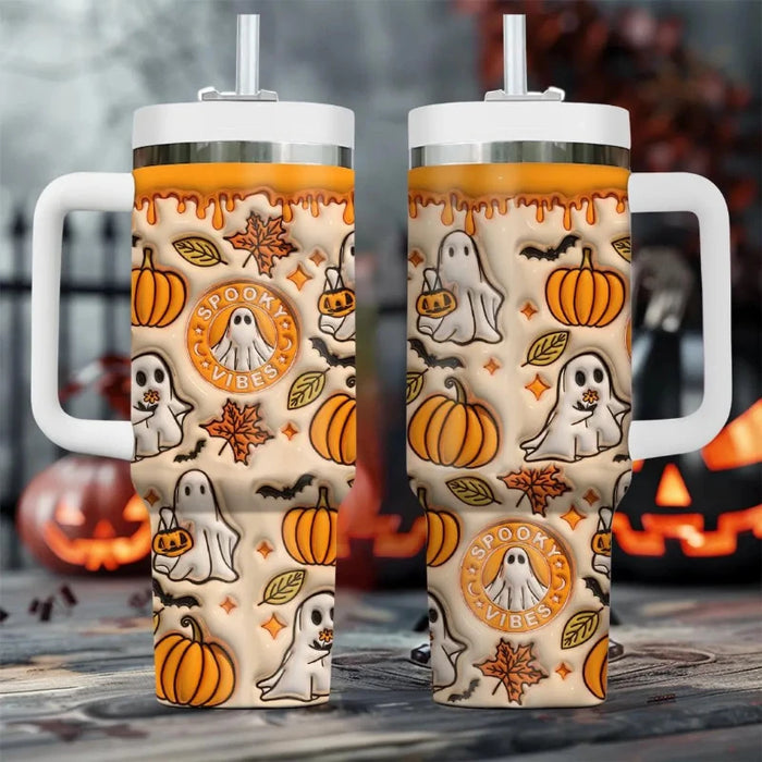 3D Printed Halloween Pumpkin Tumbler