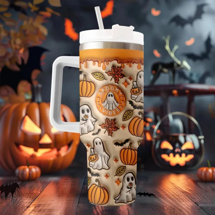 3D Printed Halloween Pumpkin Tumbler