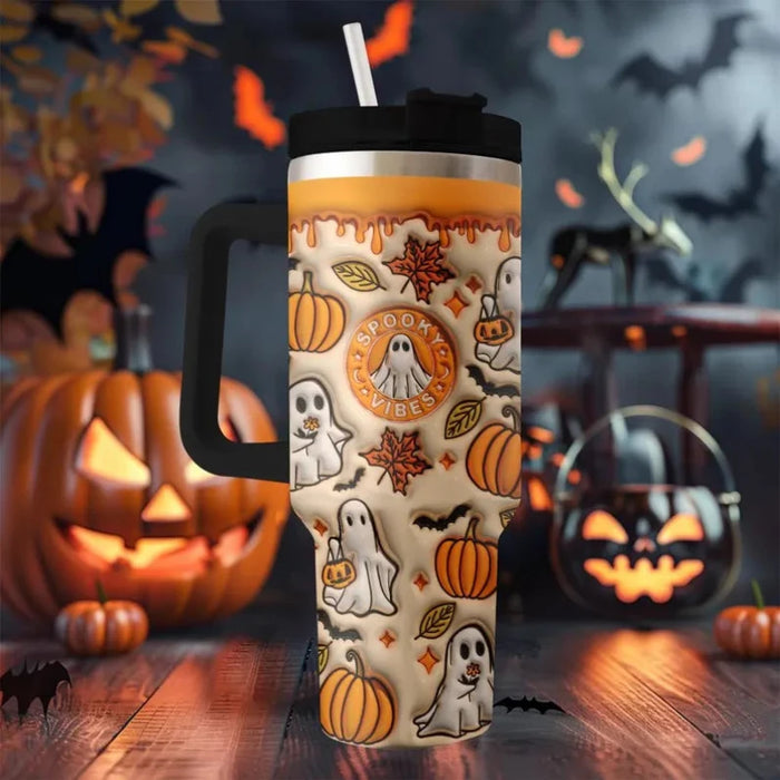 3D Printed Halloween Pumpkin Tumbler