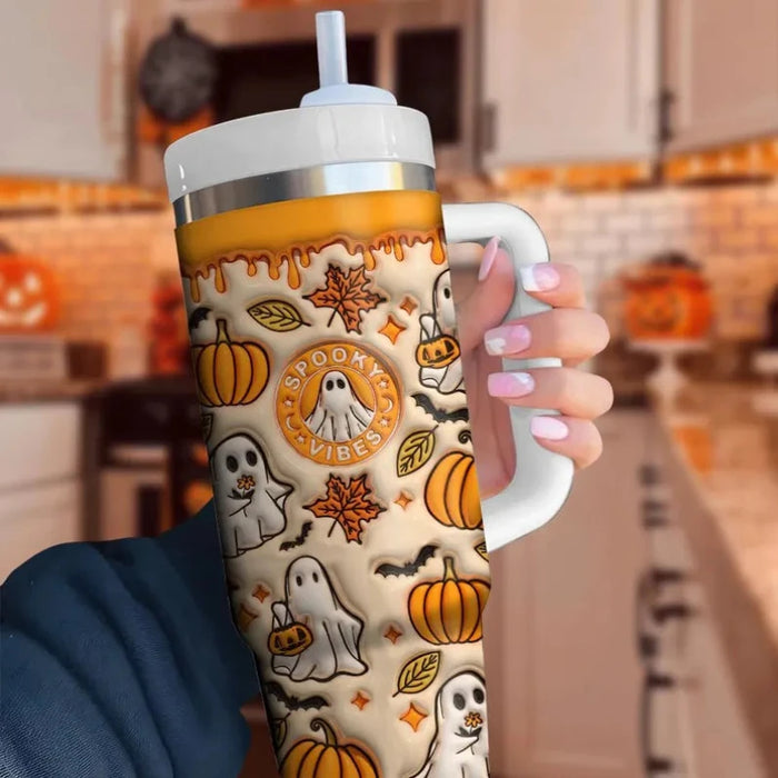 3D Printed Halloween Pumpkin Tumbler