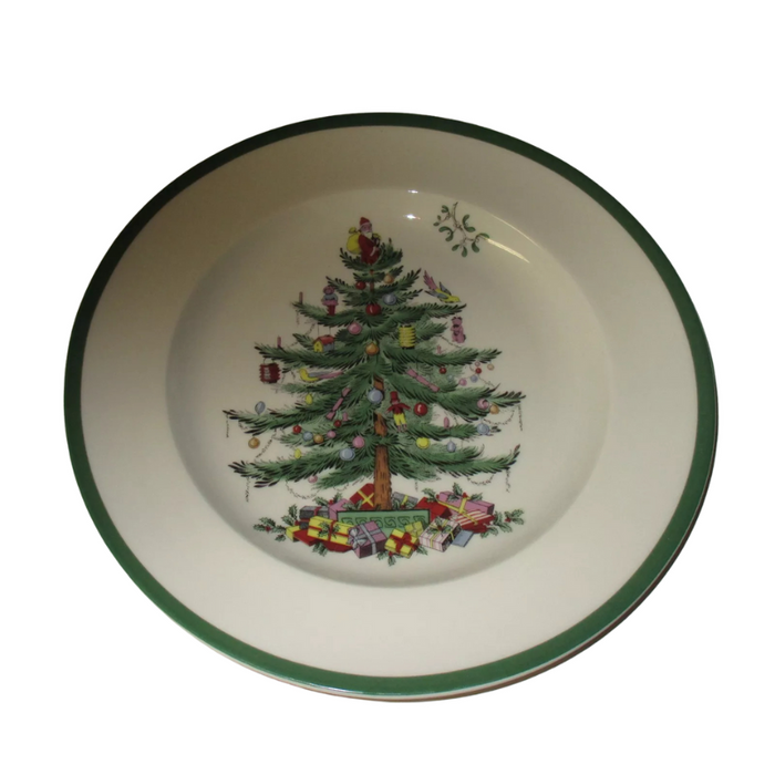 Festive Holiday Dinner Plate With Tree Design