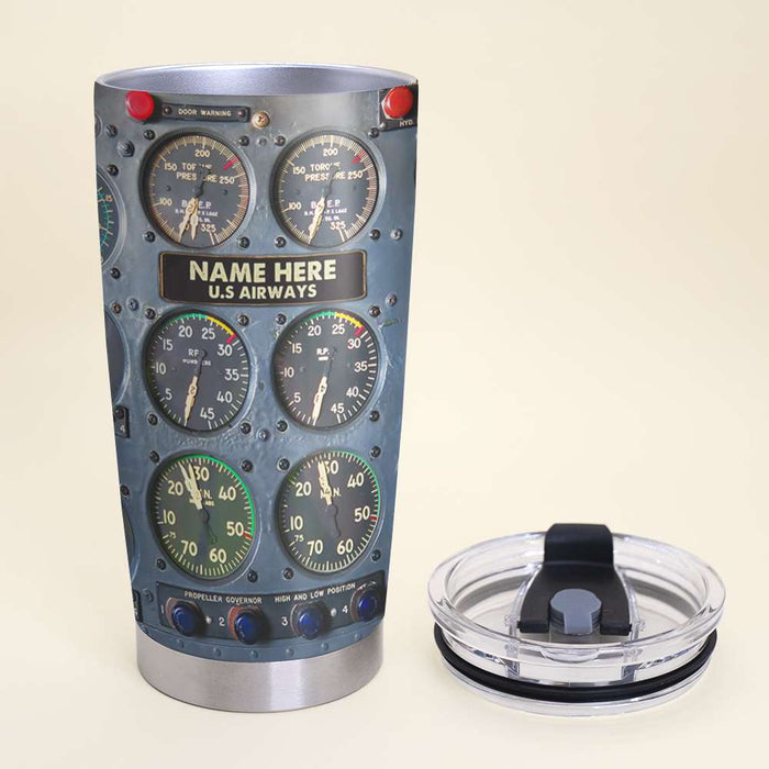 Name Customizable Pilot Themed Tumbler For Gifting