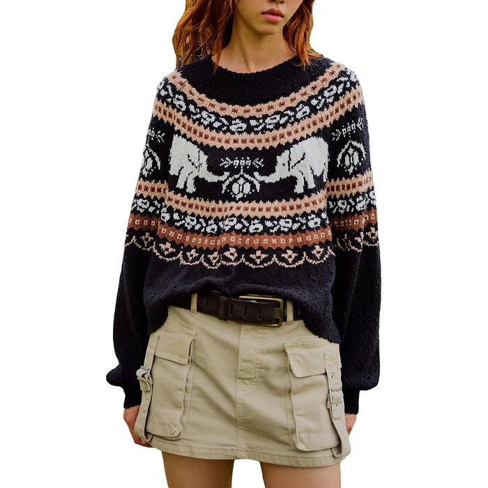 Warm Long Sleeves Fur Christmas Sweater - Grafton Collection