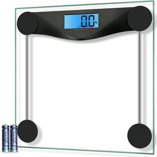 Digital Body Weight Bathroom Scale, Large Blue LCD Backlight Display, High Precision Measurements - Grafton Collection