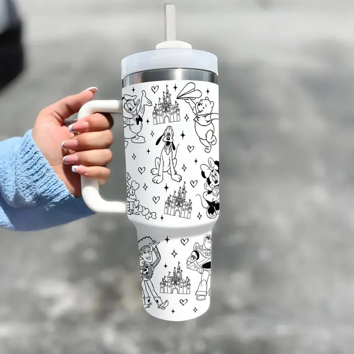 40Oz Cartoon Animated Mouse Insulated Tumbler