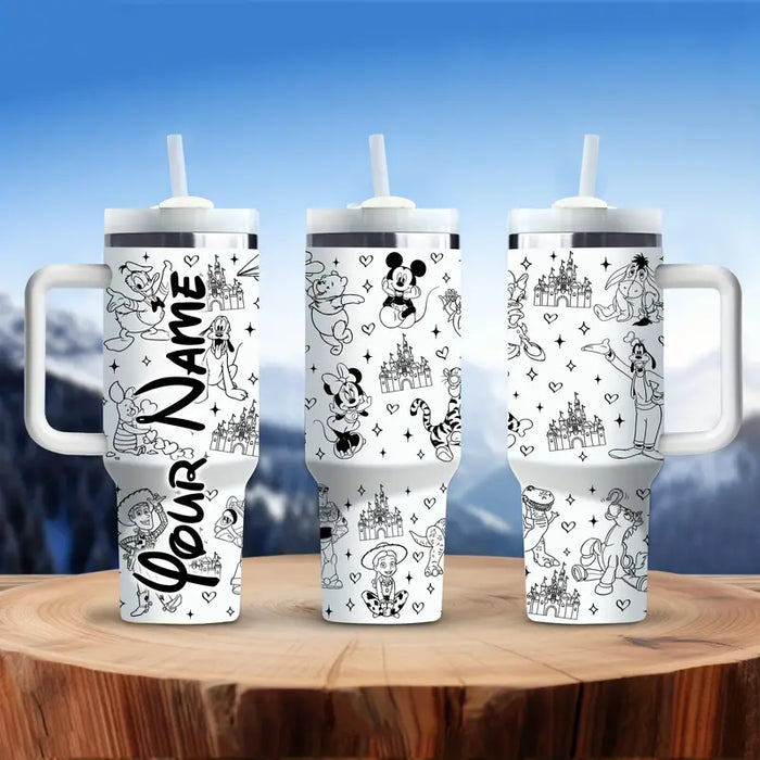 40Oz Cartoon Animated Mouse Insulated Tumbler