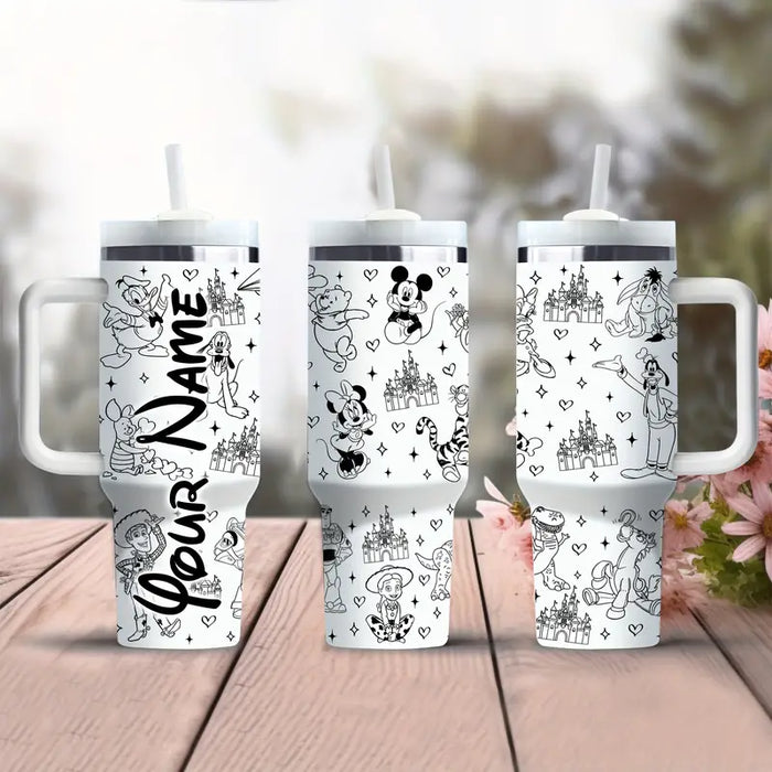 40Oz Cartoon Animated Mouse Insulated Tumbler