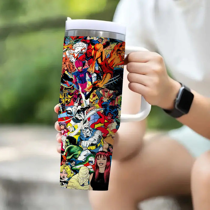 40 Oz Cartoon Cinematic Insulated Tumbler