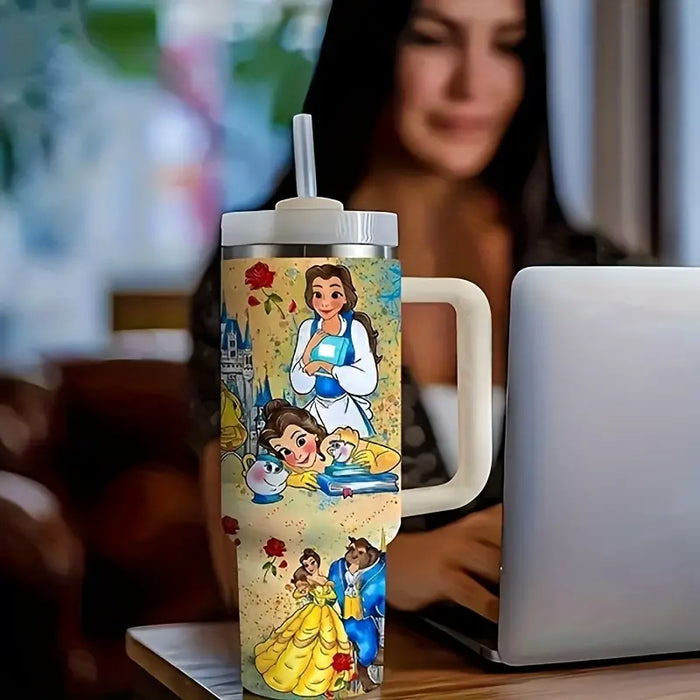 40Oz Cartoon Printed Insulated Tumbler