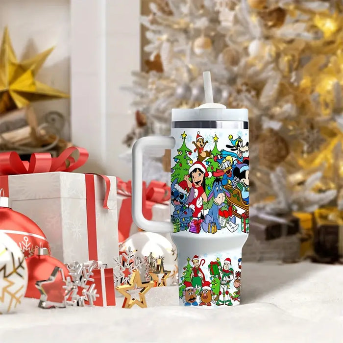 40Oz Christmas Festive Insulated Tumbler