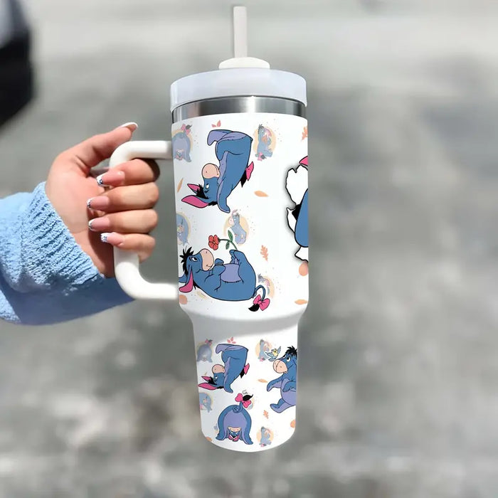 40Oz Elephant Pattern Insulated Tumbler