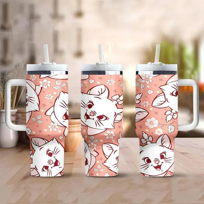 40Oz Floral Fox Insulated Tumbler