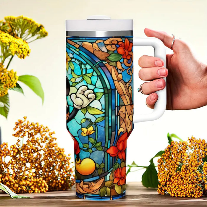 40oz Mickey Pattern Insulated Tumbler