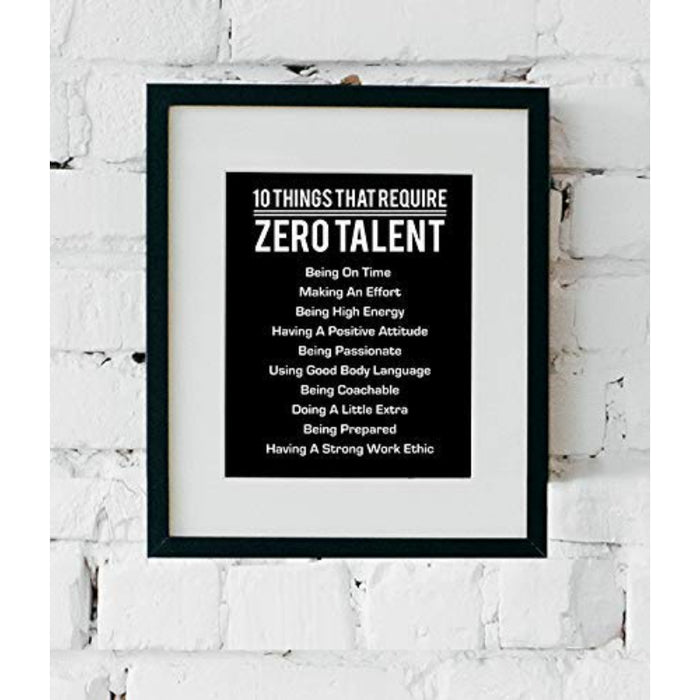 Motivational Wall Art Poster Print Ready to Frame Modern Decor For Home-Office-School-Gym & Locker Room. Teach Your Team & Players The Fundamentals! - Grafton Collection