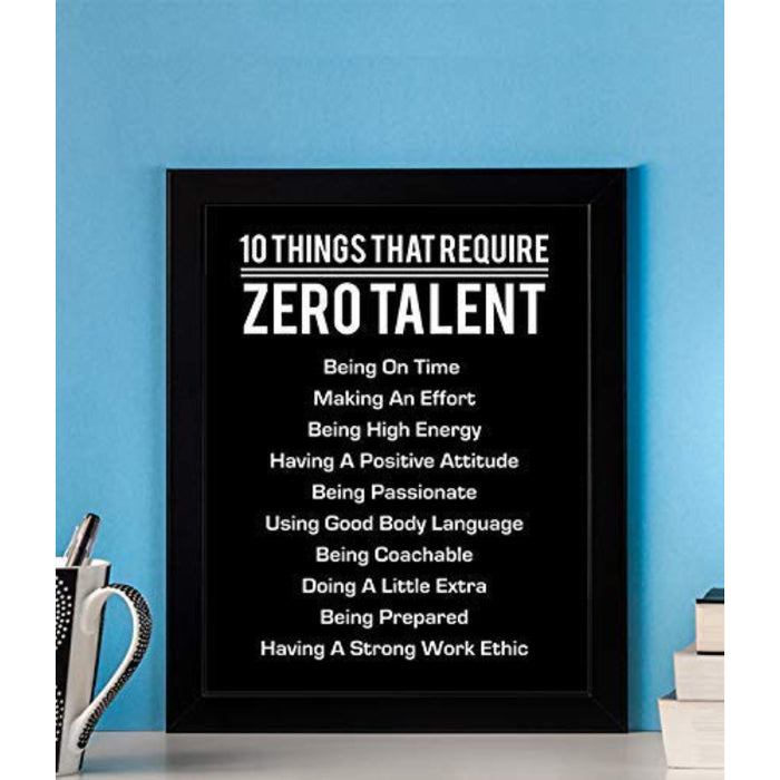 Motivational Wall Art Poster Print Ready to Frame Modern Decor For Home-Office-School-Gym & Locker Room. Teach Your Team & Players The Fundamentals! - Grafton Collection